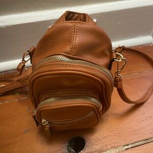 Brown Mini Backpack
